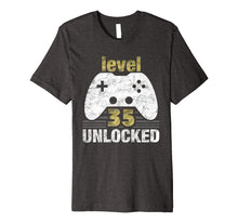 Ladda upp bild till gallerivisning, Funny shirts V-neck Tank top Hoodie sweatshirt usa uk au ca gifts for Level 35 Unlocked 35th Birthday Gamer T-Shirt 1709611