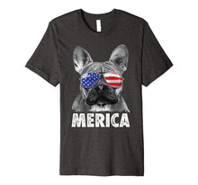 Ladda upp bild till gallerivisning, French Bulldog 4th of July T shirt Merica Men Women USA Flag Premium T-Shirt 959626
