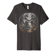 Ladda upp bild till gallerivisning, Cobra Kai Rusted Steel Snake Logo Premium T-Shirt