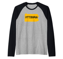 Ladda upp bild till gallerivisning, Pittsburgh PA Pennsylvania Distressed Men Women Gift Raglan Baseball Tee 859234