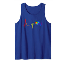 Ladda upp bild till gallerivisning, LGBT Rainbow Heartbeat T shirt Gay and Lesbian Pride month Tank Top 89208