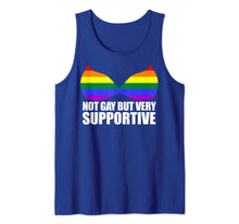 Ladda upp bild till gallerivisning, NOT GAY BUT VERY SUPPORTIVE LGBT Straight Ally Bra Meme Tank Top 195152