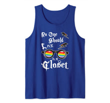 Ladda upp bild till gallerivisning, No One Should Live In A Closet LGBT Gay Pride Rainbow LGBTQ Tank Top 28759