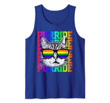 Ladda upp bild till gallerivisning, Purride Funny Cat Gay Pride LGBTQ Rainbow Flag Men Women Tank Top 79711