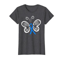 Ladda upp bild till gallerivisning, Funny shirts V-neck Tank top Hoodie sweatshirt usa uk au ca gifts for Blue Awareness Ribbon Butterfly Tribal Tattoo T-shirt 2735170
