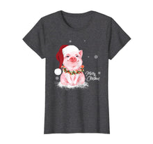 Ladda upp bild till gallerivisning, Funny shirts V-neck Tank top Hoodie sweatshirt usa uk au ca gifts for Cute Pig Santa Hat Merry Christmas Pig Lover Gifts T-Shirt 517195