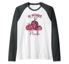 Ladda upp bild till gallerivisning, In October We Wear Pink Graphic Raglan Baseball Tee 74030