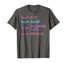 Ladda upp bild till gallerivisning, Funny shirts V-neck Tank top Hoodie sweatshirt usa uk au ca gifts for Funny Cat Warriors Clan Eyes - Eat Sleep Warrior Cats Repeat T-Shirt 1057869