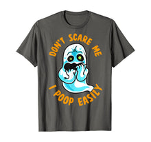 Ladda upp bild till gallerivisning, Don't Scare Me I Poop Easily Funny Halloween Fearful Ghost T-Shirt 325333