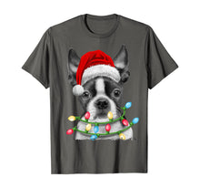 Ladda upp bild till gallerivisning, Funny shirts V-neck Tank top Hoodie sweatshirt usa uk au ca gifts for Boston Terrier Santa Christmas Tree Lights Xmas Gifts Boys T-Shirt 540146