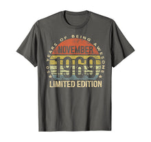 Ladda upp bild till gallerivisning, Born November 1969 Limited Edition Bday Gifts 50th Birthday T-Shirt 425134