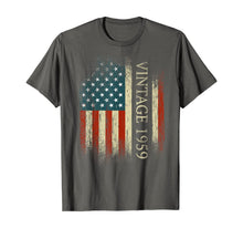 Ladda upp bild till gallerivisning, Funny shirts V-neck Tank top Hoodie sweatshirt usa uk au ca gifts for 60th Birthday Gifts Vintage 1959 Usa Flag 60 Year Old Bday T-Shirt 275764
