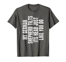 Ladda upp bild till gallerivisning, German Shepherd Funny Dog Tilt Head Shirt Gift Men Women T-Shirt 151593