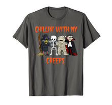 Ladda upp bild till gallerivisning, Chillin With My Creeps Vampire Halloween Skeleton Witch Gift T-Shirt 47096