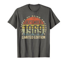Ladda upp bild till gallerivisning, Born September 1969 Limited Edition Bday Gifts 50th Birthday T-Shirt 59804