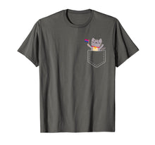 Ladda upp bild till gallerivisning, Bisexual Pride Pocket Cat T-Shirt Flag Tabby Bi Kitten Cute