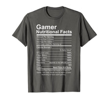 Ladda upp bild till gallerivisning, Gamer Nutritional Facts Novelty Video Game Lover T-Shirt 124086