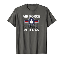 Ladda upp bild till gallerivisning, Funny shirts V-neck Tank top Hoodie sweatshirt usa uk au ca gifts for Air Force Veteran T-Shirt with Vintage Roundel and F15 Jet 235884
