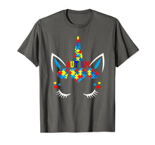 Ladda upp bild till gallerivisning, Funny shirts V-neck Tank top Hoodie sweatshirt usa uk au ca gifts for Autism Awareness Unicorn With Colorful Puzzle Tshirt 2122501