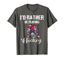 Ladda upp bild till gallerivisning, Funny shirts V-neck Tank top Hoodie sweatshirt usa uk au ca gifts for I'd Rather Be Playing Hockey Dabbing Goalie Shirt Boys BZR 3209437