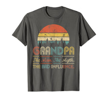 Ladda upp bild till gallerivisning, Mens Grandpa The Man The Myth The Bad Influence T-Shirt Vintage 485450
