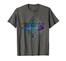Ladda upp bild till gallerivisning, Colorful Mandala Dragonfly T-Shirt - Lotus Flower Tee
