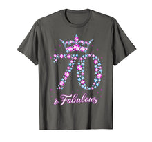 Ladda upp bild till gallerivisning, 70 years old & Fabulous Funny Womens 70th Birthday Gifts T-Shirt-354860