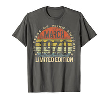 Ladda upp bild till gallerivisning, 50 Year Old Gifts March 1970 Limited Edition 50th Birthday T-Shirt-163364