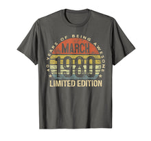 Ladda upp bild till gallerivisning, 40 Year Old Gifts March 1980 Limited Edition 40th Birthday T-Shirt-145462