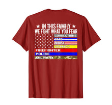 Ladda upp bild till gallerivisning, Funny shirts V-neck Tank top Hoodie sweatshirt usa uk au ca gifts for In This Family We Fight What You Fear T Shirt Thin Line Flag 2124616