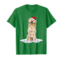 Ladda upp bild till gallerivisning, Funny shirts V-neck Tank top Hoodie sweatshirt usa uk au ca gifts for Golden retriever Santa Christmas Tree Lights Xmas Gifts T-Shirt 740329