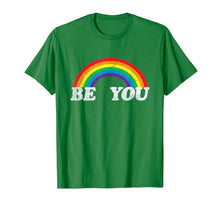 Ladda upp bild till gallerivisning, Retro LGBT T-Shirt| Cool Distressed Tops| Be You Rainbow Tee T-Shirt 95409