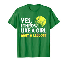 Ladda upp bild till gallerivisning, Funny shirts V-neck Tank top Hoodie sweatshirt usa uk au ca gifts for Yes I Throw Like A Girl Want A Lesson T-Shirt Softball Gift 1321887