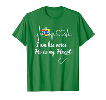 Ladda upp bild till gallerivisning, Funny shirts V-neck Tank top Hoodie sweatshirt usa uk au ca gifts for I Am His Voice He Is My Heart Autism Awareness T Shirt 3895769