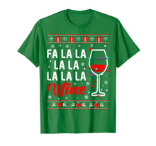 Ladda upp bild till gallerivisning, Funny shirts V-neck Tank top Hoodie sweatshirt usa uk au ca gifts for Fa La La La Wine With Christmas Lights Ugly Sweater T-Shirt 1376669