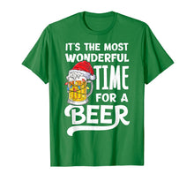 Ladda upp bild till gallerivisning, Funny shirts V-neck Tank top Hoodie sweatshirt usa uk au ca gifts for It's The Most Wonderful Time For A Beer Christmas Santa Hat T-Shirt 212012