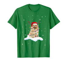 Ladda upp bild till gallerivisning, Pomeranian With Santa Hat Christmas Lights Reindeer Gift T-Shirt-2044121