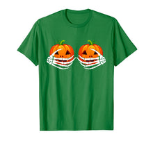 Ladda upp bild till gallerivisning, Skeleton Hands On Chest Pumpkin Boobs - Halloween costumes T-Shirt 752401