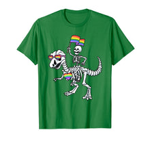 Ladda upp bild till gallerivisning, Halloween LGBT Tshirt T Rex Dinosaur Skeleton Gay Pride T-Shirt 253456