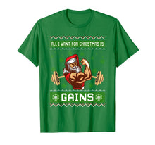 Ladda upp bild till gallerivisning, Funny shirts V-neck Tank top Hoodie sweatshirt usa uk au ca gifts for All I Want For Christmas Is Gains Gym Workout Ugly Xmas T-Shirt 1107549