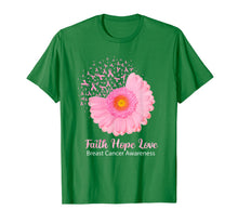 Ladda upp bild till gallerivisning, Faith Hope Love Breast Cancer Awareness Flower Pink T-Shirt 39393