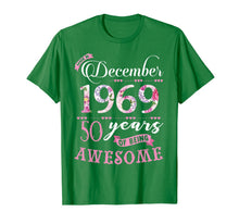 Ladda upp bild till gallerivisning, Birthday Gifts Floral Tee for Womens Born in December 1969 T-Shirt 1140919