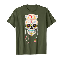 Ladda upp bild till gallerivisning, Nurse Sugar Skull Shirt Halloween Day Of The Dead Dia De Los T-Shirt 84696