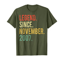 Ladda upp bild till gallerivisning, Funny shirts V-neck Tank top Hoodie sweatshirt usa uk au ca gifts for 12 years old Gifts Shirt- Legend Since November 2007 T-Shirt 126109