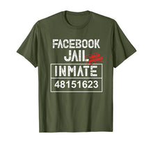 Ladda upp bild till gallerivisning, Funny Facebook Jail Inmate Repeat Offender Gag Gift T-Shirt 261483