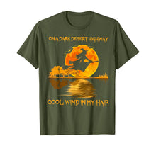 Ladda upp bild till gallerivisning, Witch Riding Brooms On A Dark Desert Highways Halloween T-Shirt 61531
