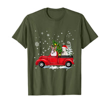 Ladda upp bild till gallerivisning, Funny shirts V-neck Tank top Hoodie sweatshirt usa uk au ca gifts for Bull Terrier Riding Red Truck Christmas Gifts Dog T-Shirt 880696
