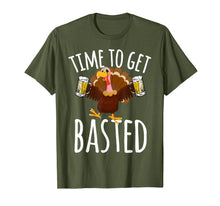 Ladda upp bild till gallerivisning, Time To Get Basted Funny Beer Thanksgiving Turkey T Shirt 189146