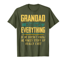 Ladda upp bild till gallerivisning, Funny Family Christmas Gifts Grandad Knows Everything T-Shirt-1672681