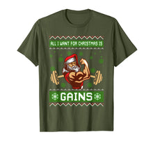 Ladda upp bild till gallerivisning, Funny shirts V-neck Tank top Hoodie sweatshirt usa uk au ca gifts for All I Want For Christmas Is Gains Gym Workout Ugly Xmas T-Shirt 1107549